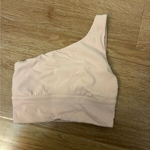 lululemon athletica One-Shoulder Sports Bra in Light Pink